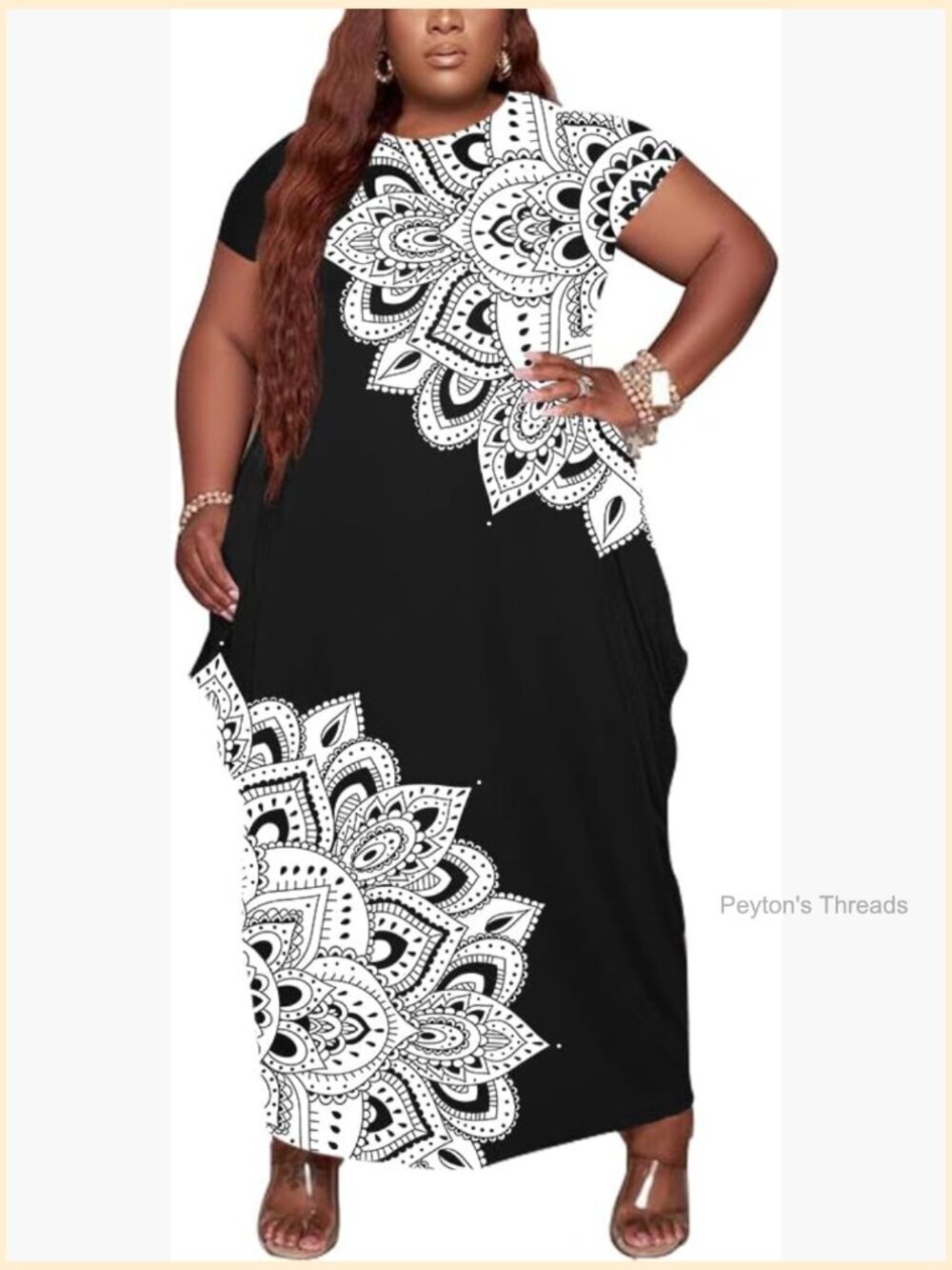 Plus Size Oversized Maxi Dress with Pockets